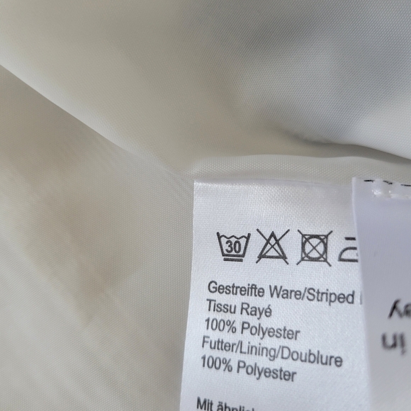 Crista White /Beige Spring Jacket NWOT Germany Size 14 Lined Zip Front - Picture 7 of 10